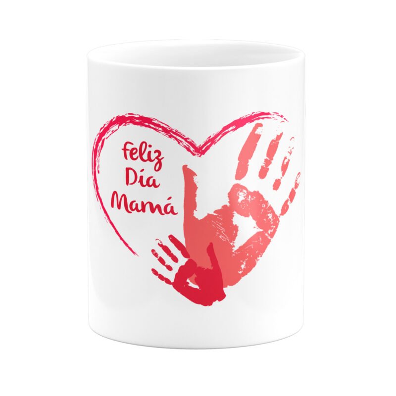 Taza Día de la Madre con huellas